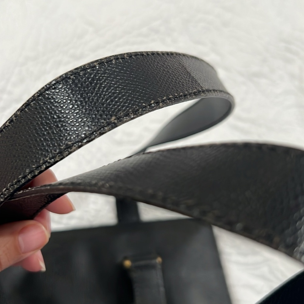 Celine Black Leather Bag with Gold Accents - Picture 11 of 16